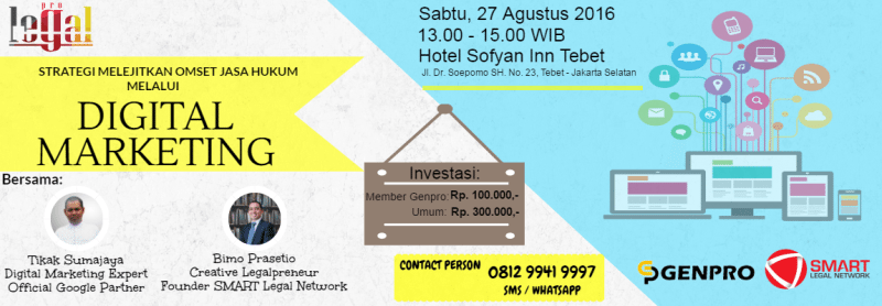 Workshop: Strategi Melejitkan Omset Jasa Hukum Melalui Digital Marketing