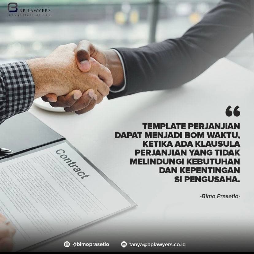 JEBAKAN HUKUM TEMPLATE PERJANJIAN