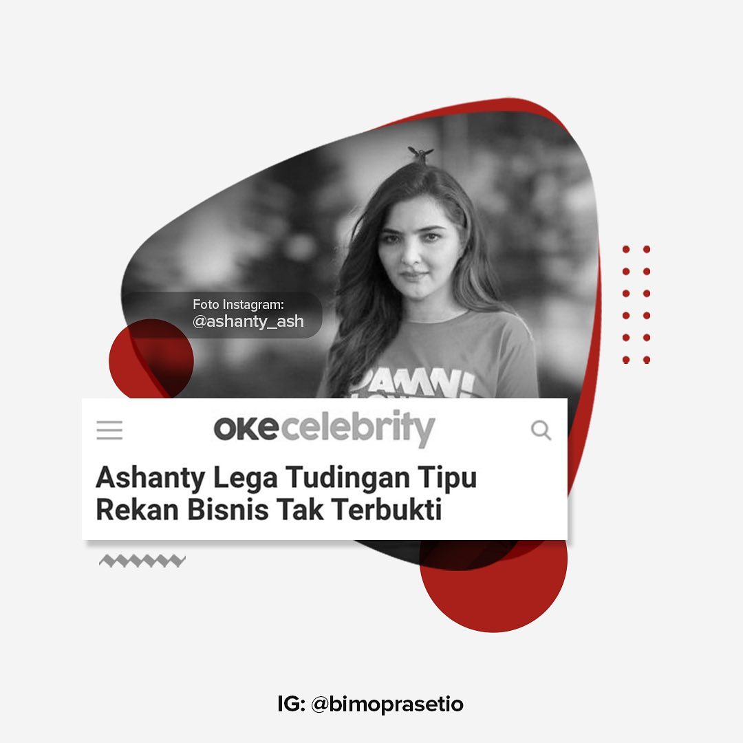 ASHANTY LEGA TUDINGAN TIPU REKAN BISNIS TAK TERBUKTI