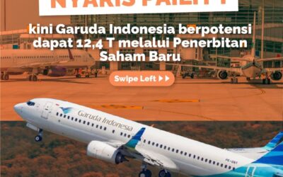 NYARIS PAILIT, KINI GARUDA INDONESIA BERPOTENSI DAPAT 12,4 T MELALUI PENERBITAN SAHAM BARU
