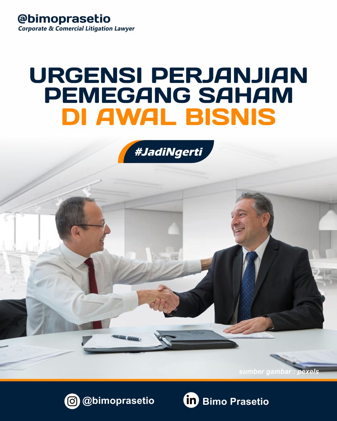 URGENSI PERJANJIAN PEMEGANG SAHAM DI AWAL BISNIS URGENSI PERJANJIAN PEMEGANG SAHAM DI AWAL BISNIS