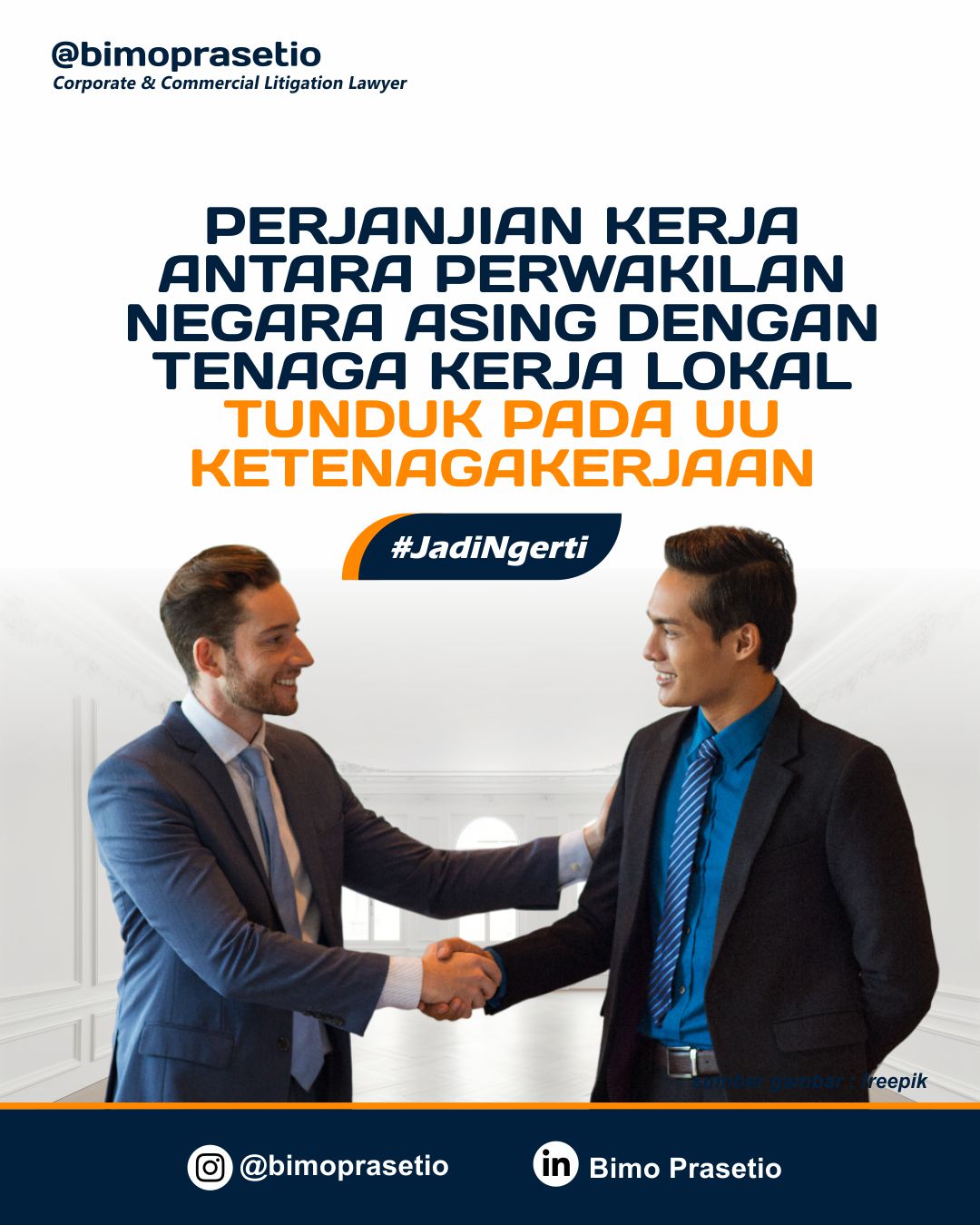 PERJANJIAN KERJA ANTARA PERWAKILAN NEGARA ASING DENGAN TENAGA KERJA LOKAL TUNDUK PADA UU KETENAGAKERJAAN