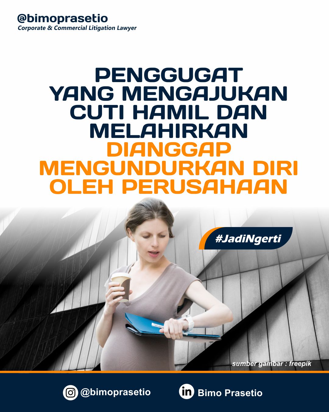 PENGGUUGAT YANG MENGAJUKAN CUTI HAMIL DAN MELAHIRKAN DIANGGAP MENGUNDURKAN DIRI OLEH PERUSAHAAN